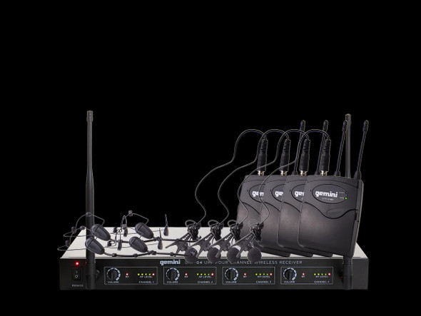 Gemini UHF-04HL-S1234 Four channel UHF Wireless system - handheld