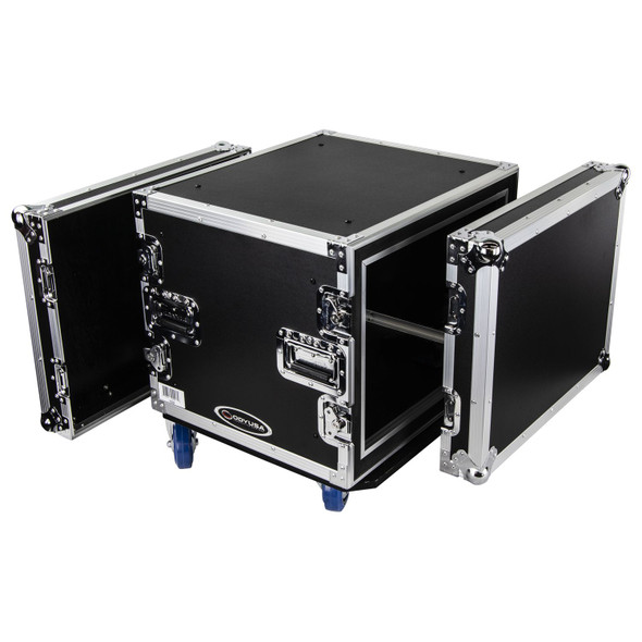 Odyssey FZS08W 8 SPACE - 22" RACKABLE DEPTH SHOCK MOUNT RACK W/WHEELS