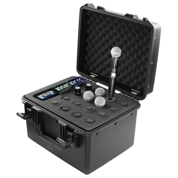 Odyssey VUMIC16 WATERTIGHT & DUSTPROOF MICROPHONE CASE HOLDS UP TO 16 MICS