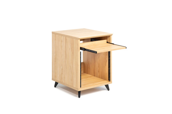 Gator Cases GFW-ELITEDESKRK-MPL Elite Furniture Series 10U Studio Rack Table in Natural Maple Matte Finish