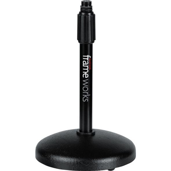 Gator Cases GFW-MIC-0501 Desktop Microphone Stand with Round Weighted Base & Adjustable Height