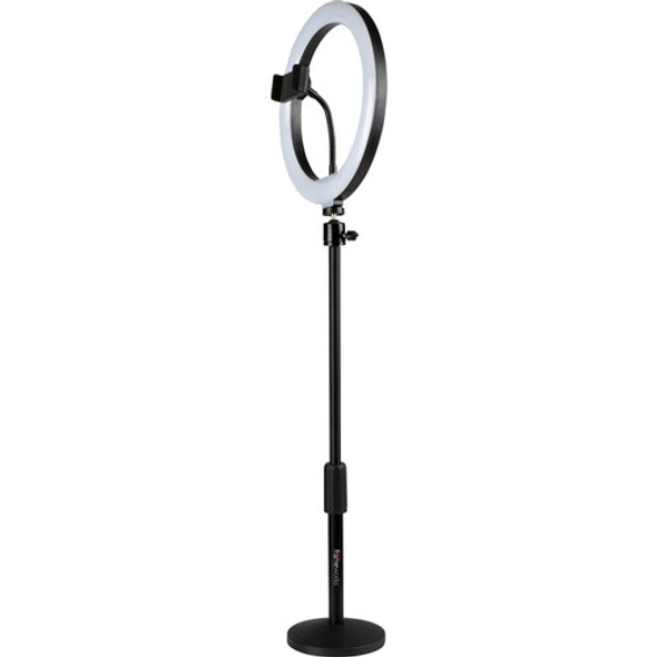 Gator Cases GFW-RINGLIGHTSET Set of Two (2) Height-Adjustable Stands with Pivoting LED Ring Lights and Universal Phone Holders