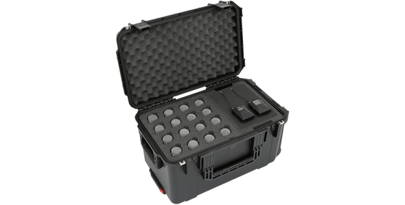 SKB 3i-221312WMC iSeries Injection Molded Case for (16) Wireless Mics, with wheels