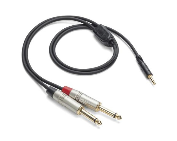 Samson SATPADR83 1/8" TRS (stereo) to dual RCA (metal) - 3' Breakout cable 