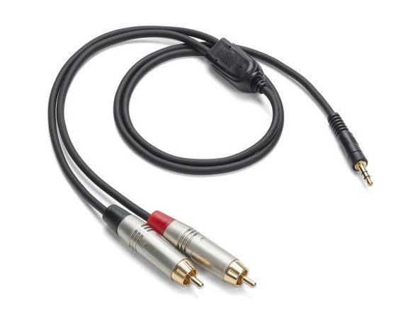 Samson SATPADR89 1/8" TRS (stereo) to dual RCA (metal) - 9' Breakout cable 
