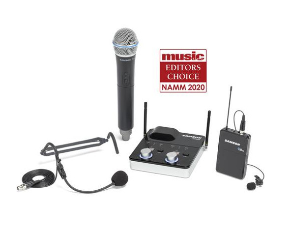 Samson SWC288MHQ8-K Concert 288m Dual Handheld Wireless System with Tabletop Receiver