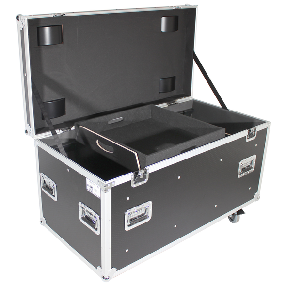 ProX XS-UTLD1 Large Utility Case / Truck Pack w/ 2x Dividers & Tray 3/8" plywood w/ Black Laminate 4" Casters Exterior: 48" W x 24"L x 24" H + 4" Casters