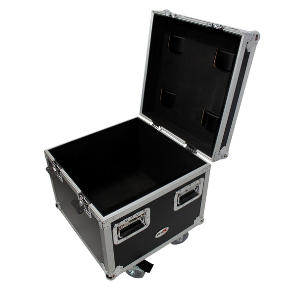 ProX XS-UTL9W Utility Case w/ Wheels 3/8" plywood w/ Black Laminate 4" Casters w/ Caster dishes Interior 18.50"L x 18.50"W x 13.50"H Exterior 20"L x 20"W x 22"H