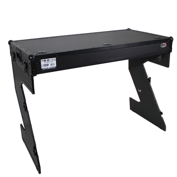 ProX XS-ZTABLEBL MK2 Z shape table, Black on Black w/ Wheels