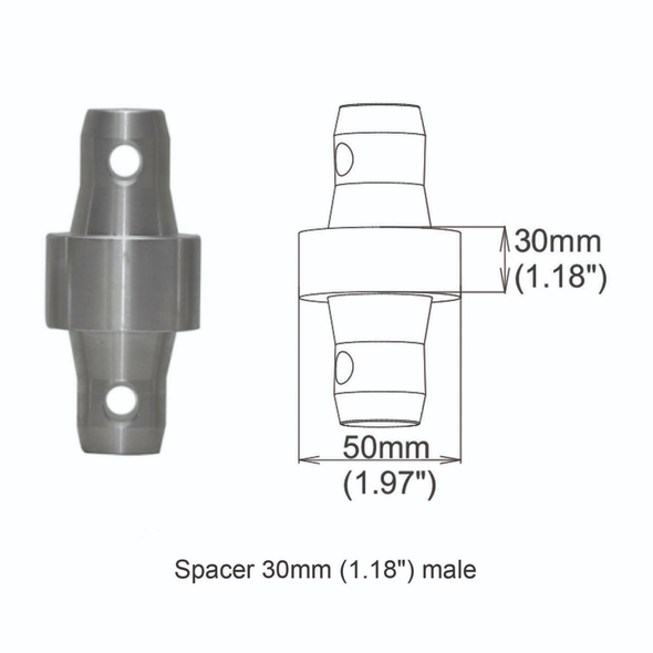 ProX XT-SPMM30 Spacer Male to Male 30mm 1.2