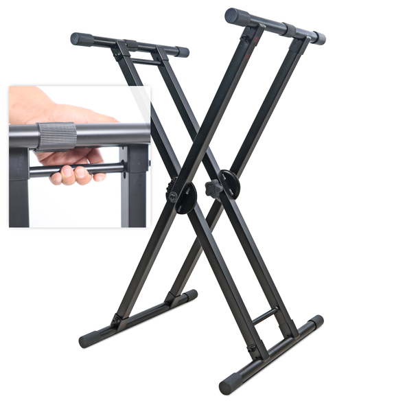 ProX X-KSD22 Double X-STYLE KEYBOARD STAND w/ Ergo Easy Lock Assembly Required Holds 150 lbs