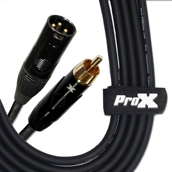 ProX XC-RXM25 25FT RCA to XLR-M CABLE