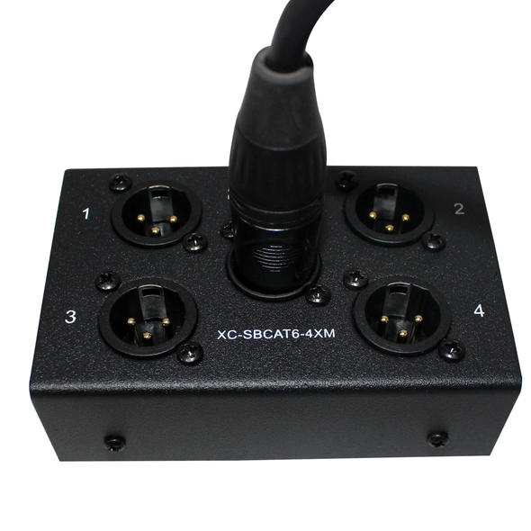 ProX XC-SBCAT6-4XM 4 CH. CAT6 SNAKE BOX 4X XLR MALE