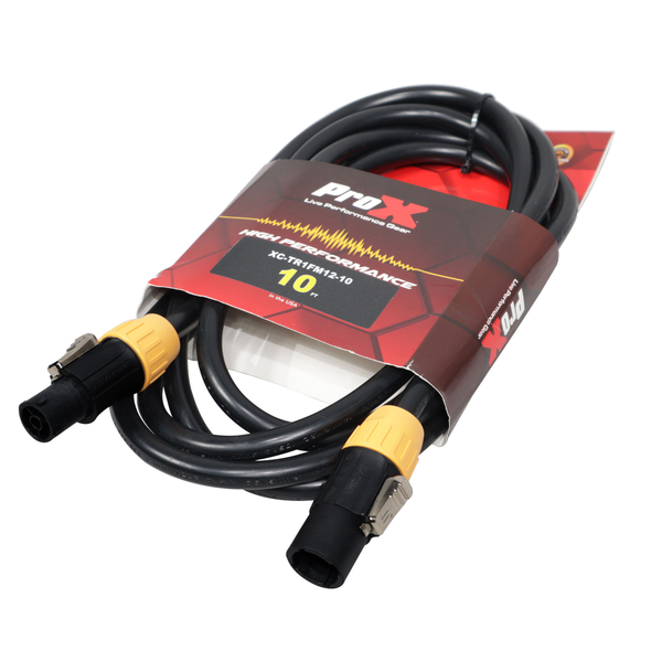 ProX XC-TR1FM12-10 10FT 12AWG Seetronic Powerkon Male to Female (TRUE1 Compatible) to Power Cord Link Cable
