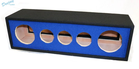 DEEJAY LED D10H2T3BLUESIDE For 10-in Two Horn Three Tweeter Side Blue Speaker Enclosure