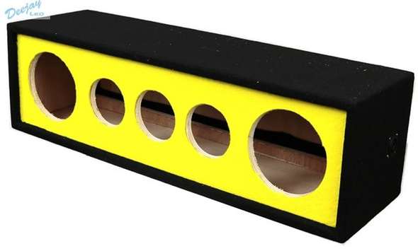 DEEJAY LED D10H2T3YELLOWSID For 10-in Two Horn Three Tweeter Side Yellow Speaker Enclosure