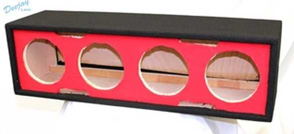 DEEJAY LED D10H4REDSIDE For 10-in Four Horn Side Speaker Enclosure RED