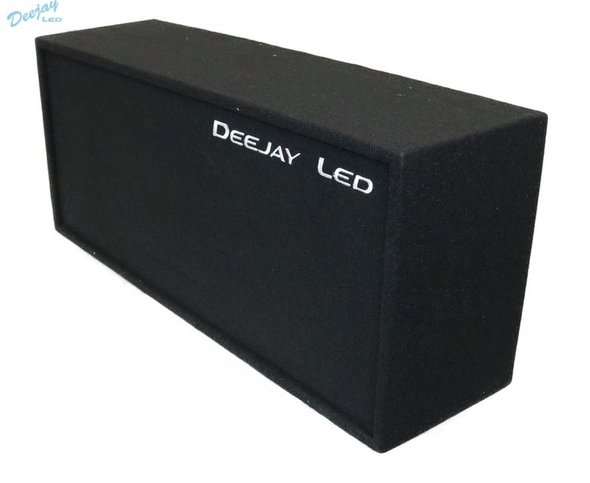 DEEJAY LED D10T2H1YELLOW Two 10-in Woofers plus Two Tweeters and One Horn YELLOW Empty Chuchera Speaker Enclosure w/Quad Port