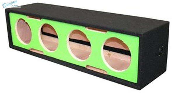 DEEJAY LED D12H4VYGREENSIDE For 12-in Four Horn Side Speaker Enclosure GREEN Vinyl cloth colored