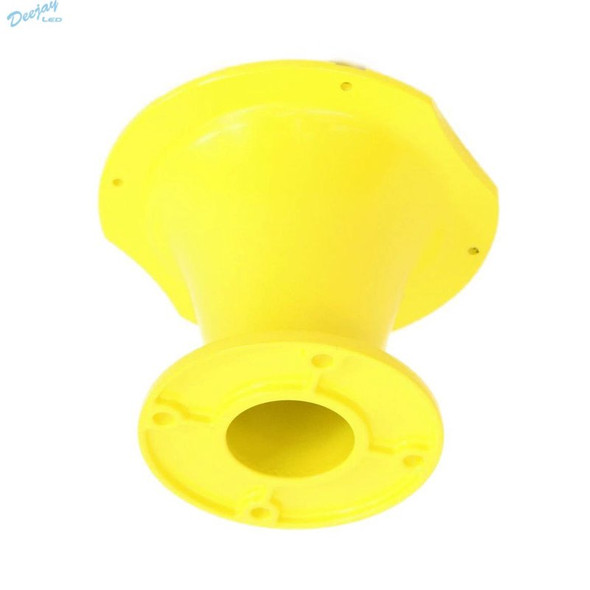 DEEJAY LED TBH1450YELLOW Circular Despacito Aluminum Bolt-on High Frequency Horn Flare YELLOW w/2-in Throat