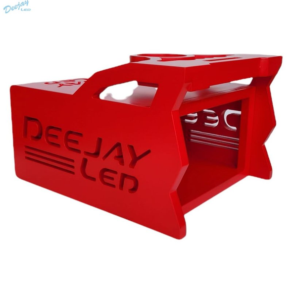 DEEJAY LED TBH1DIN2EQRED 1 DIN Space Plus 2 EQ Stylish Wooden Controller Case for Mobile Competitions RED