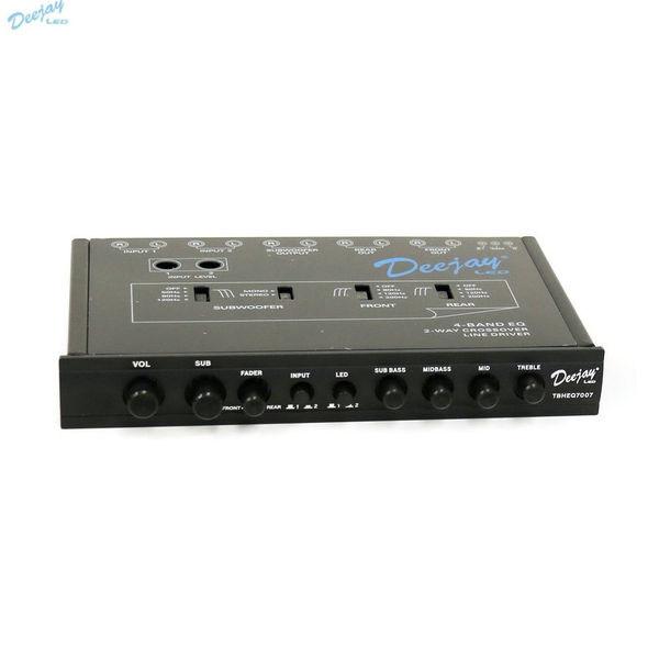 DEEJAY LED TBHEQ7007 Ideal for controlling mids and highs into separate amps from one head unit or a second source with RCA outputs