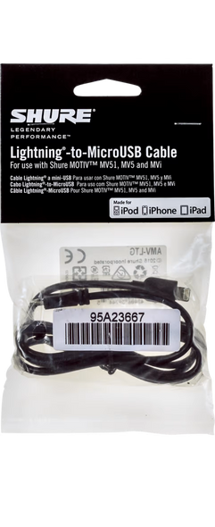 Shure AMV-LTG 1m microB to Lightning cable
