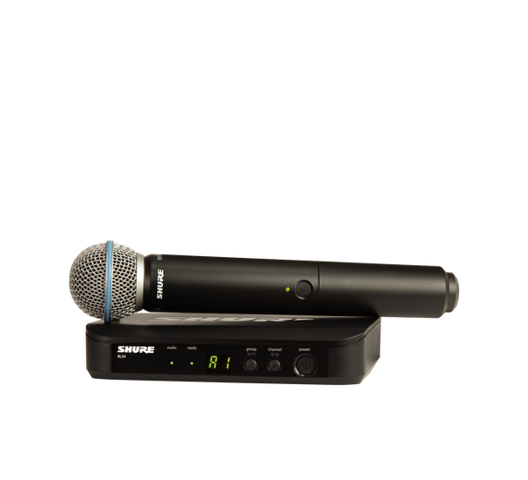 Shure BLX24/B58-H11 Vocal System with (1) BLX4 Wireless Receiver and (1) Handheld Transmitter with BETA 58 Microphone