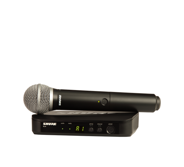 Shure BLX24/PG58-H11 Vocal System with (1) BLX4 Wireless Receiver and (1) Handheld Transmitter with PG58 Microphone