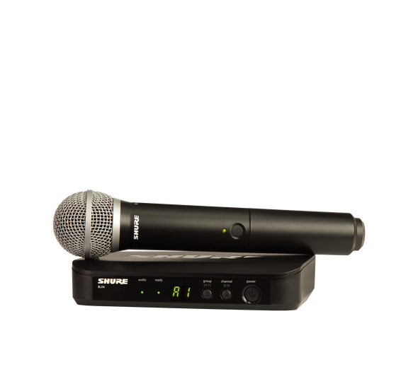 Shure BLX24/PG58-J11 Vocal System with (1) BLX4 Wireless Receiver and (1) Handheld Transmitter with PG58 Microphone