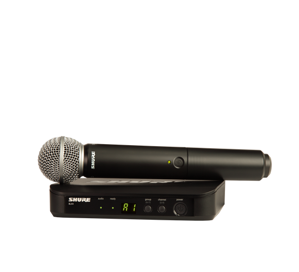 Shure BLX24/SM58-H10 Vocal System with (1) BLX4 Wireless Receiver and (1) Handheld Transmitter with SM58 Microphone
