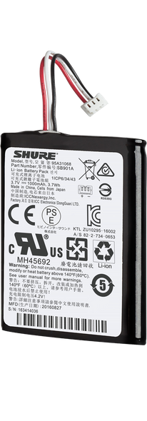 Shure SB901A MXW Bodypack Boundary and Desktop Base Battery