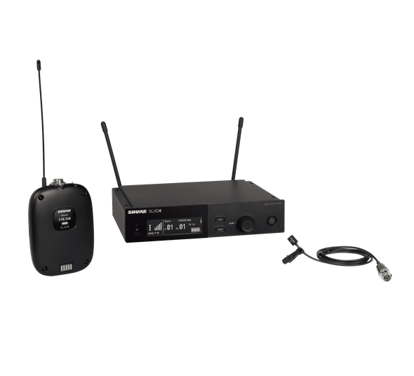Shure SLXD14/93-J52 Combo System with SLXD1 Bodypack SLXD4 Receiver and WL93 Lavalier Microphone