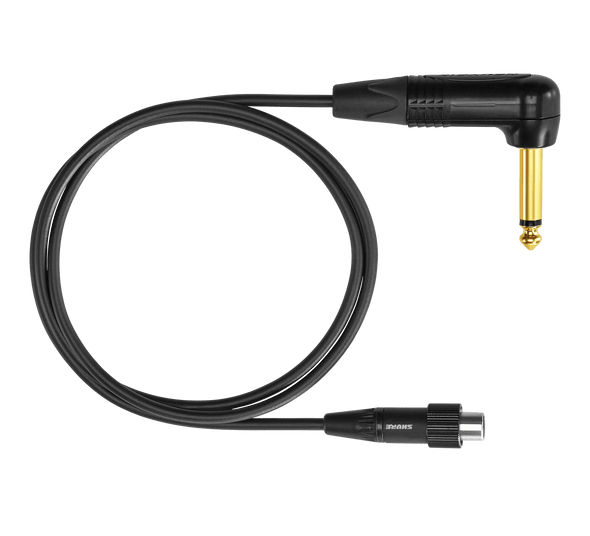 Shure WA307 Premium Guitar Cable with Right Angle _ Inch Neutrik Connector