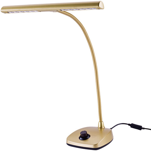 K&M 12298.090.40 Gold Colored LED Piano Lamp w/ Dimmer