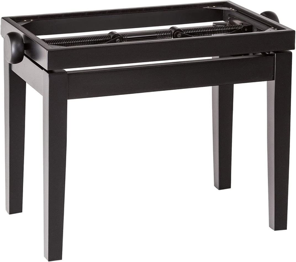 K&M 13700.000.20 Matte Black Piano Bench-Lower Section