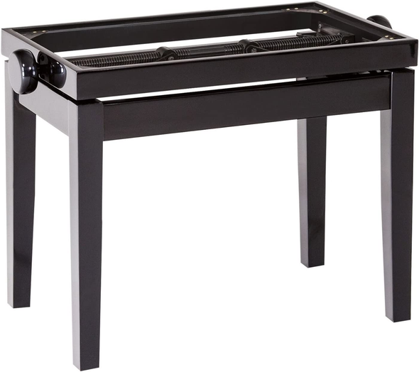 K&M 13701.000.21 Black Gloss Piano Bench-Lower Section