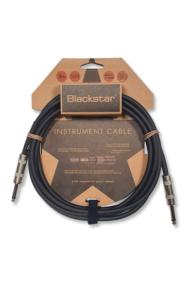  Blackstar 3m (10ft) Instrument Cable Straight ¼” Jack to Straight ¼” Jack for Bass/Electric Guitar/Electro-Acoustic/Keyboard/Amp