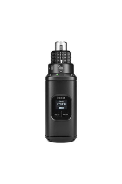  Shure SLXD3 Digital Plug-On XLR Transmitter (J52: 558 to 602 + 614 to 616 MHz)