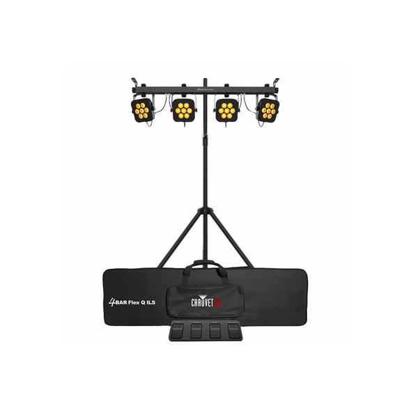Chauvet DJ 4Bar Flex Q ILS All-in-One Lighting System with Adjustable Lighting Tripod Stand Package