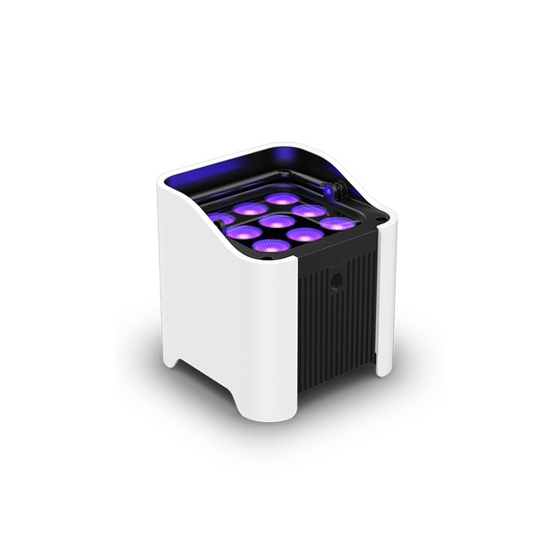 Chauvet Freedom Par H9 IP TRUE Wireless Hex-Color LED Uplights 16 Package with Charging Case & White Sleeves