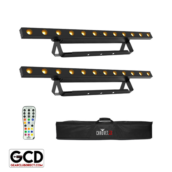  Chauvet DJ COLORband Q3BT ILS Quad-Color Linear Bluetooth Wash Lights 4 Package with Carry Bag