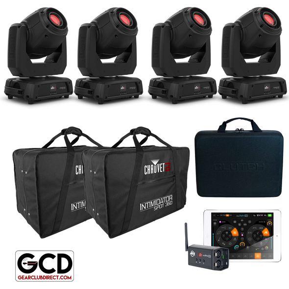 Chauvet DJ Intimidator Spot 360X Moving Heads with American DJ myDMX Go Wireless App & Carrying Case Package