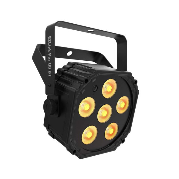 Chauvet DJ EZ Link Par Q6 BT Wireless Quad-Color RGBA LED Pars with IR Remote & Carry Bags Package