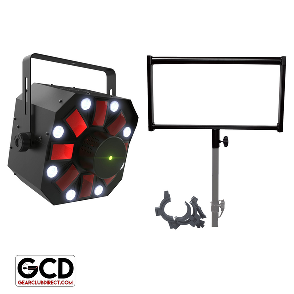 Chauvet DJ SWARM5FXILS ILS 3-in-1 LED Effect Light with ProX X-LSB26 Mobile Lighting Stand Bracket Package