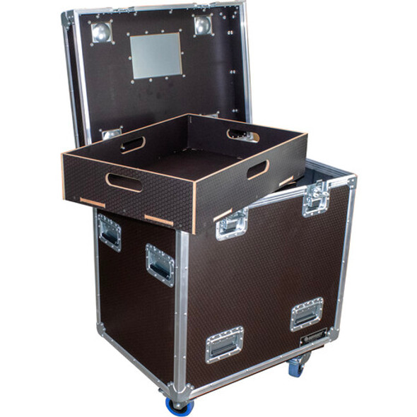 Odyssey OPT302230WBRN Professional 30" x 22" x 30" Brown Hex Board Utility Tour Trunk Case with Caster Wheels