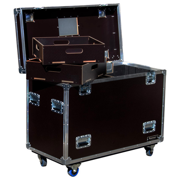 Odyssey Professional 45x22x30" Hex Board Utility Tour Trunk Case With Caster Wheels (Brown)