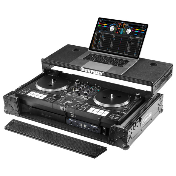 Odyssey Black Label Flight Case with Glide Style Laptop Platform
