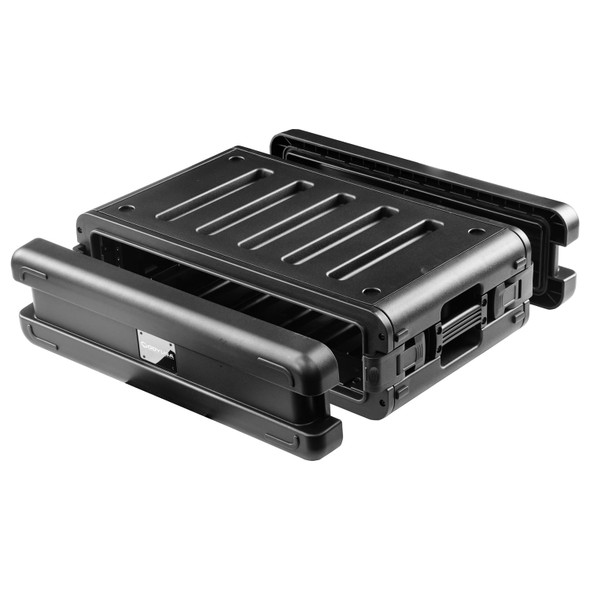 パーツ Odyssey U4-PLUS Titanium Odyssey Watertight 2U Rack Case with 2 Microphone Compartments