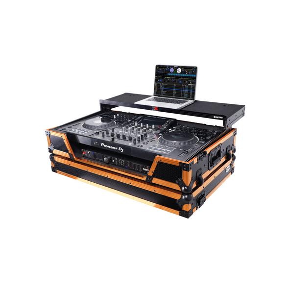 ProX ATA Flight Case For Pioneer XDJ-XZ DJ Controller with Laptop Shelf 1U Rack Space and Wheels - Gold Black ProX ATA Flight Case For Pioneer XDJ-XZ DJ Controller with Laptop Shelf 1U Rack Space and Wheels - Gold Black